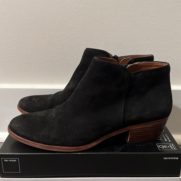 Sam Edelman, Black Suede Booties, size 8 - Picture 4 of 6